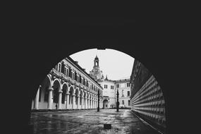 black tunnel in the canal