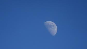 Moon Half Blue