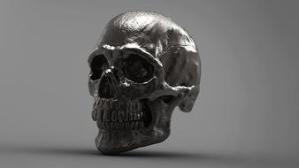 Silver Skull 3D