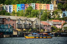 European colored houses