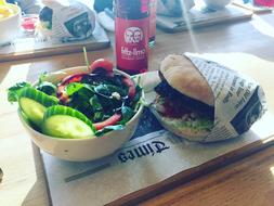 delicious burger with vegetables