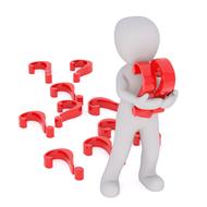 question mark 3d man drawing