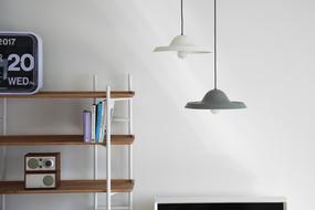 lamps on the ceiling in the room
