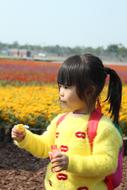 Yellow Dress Kids Ponytail
