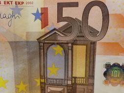 euro banknote close up