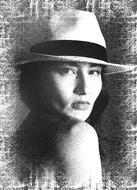 Woman Drawing Black And White