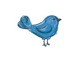 watercolor blue bird artwork