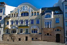 building in the historic center in leipzig, gohlis