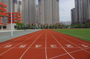 running line at the stadium
