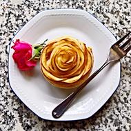 delicious pastries decorated with a flower
