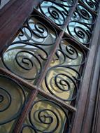 iron ornament on the door