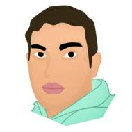 face man cartoon drawing