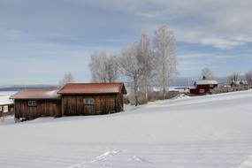 White Cover Snow old house