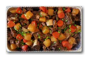 Korean dish with roasted vegetables