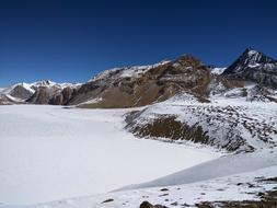 landscape of snowy cliffs