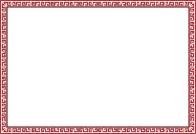 china traditional border red drawing