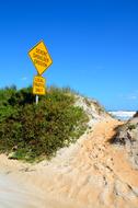 Beach Erosion Sign Outdoors