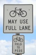 Bike Lane Sign Outdoors