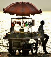Soft Drinks seller on beach