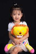 Child Girls with plush toy