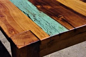 Wood Table Annual Rings