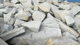 big rocks on the beach