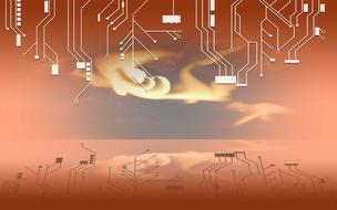 Circuit Fire Orange background