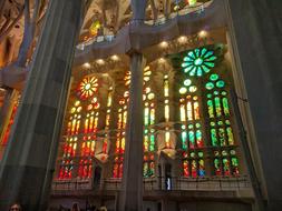 large windows in the church