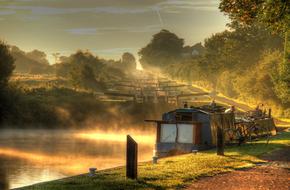 morning sunrise over the lake