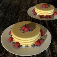 sweet pancake with berries