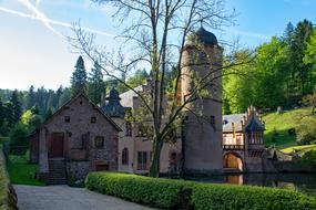 a beautiful castle on the waterfront in Mespelbrunn, Germany