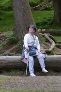 Woman Hike Rest