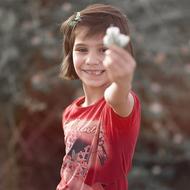 Portrait Girl with small flowers