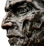 bronze head of sculpture of John Cabot in Newfoundland