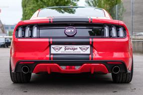 Rear view of a sports car