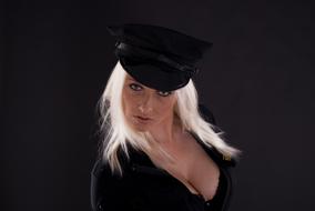 Blond Woman in police uniform
