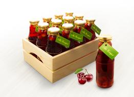 delicious bottled tea in a drawer
