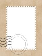 seal postmark mail png ocher