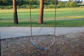 chain Swing on Play Ground, detail