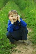 Baby Boy green grass
