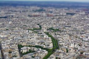 Paris France Eiffel Tower Arch De triomphe