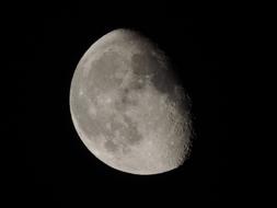 the glorious moon in the black night sky