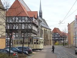 Old Historically Tram in town