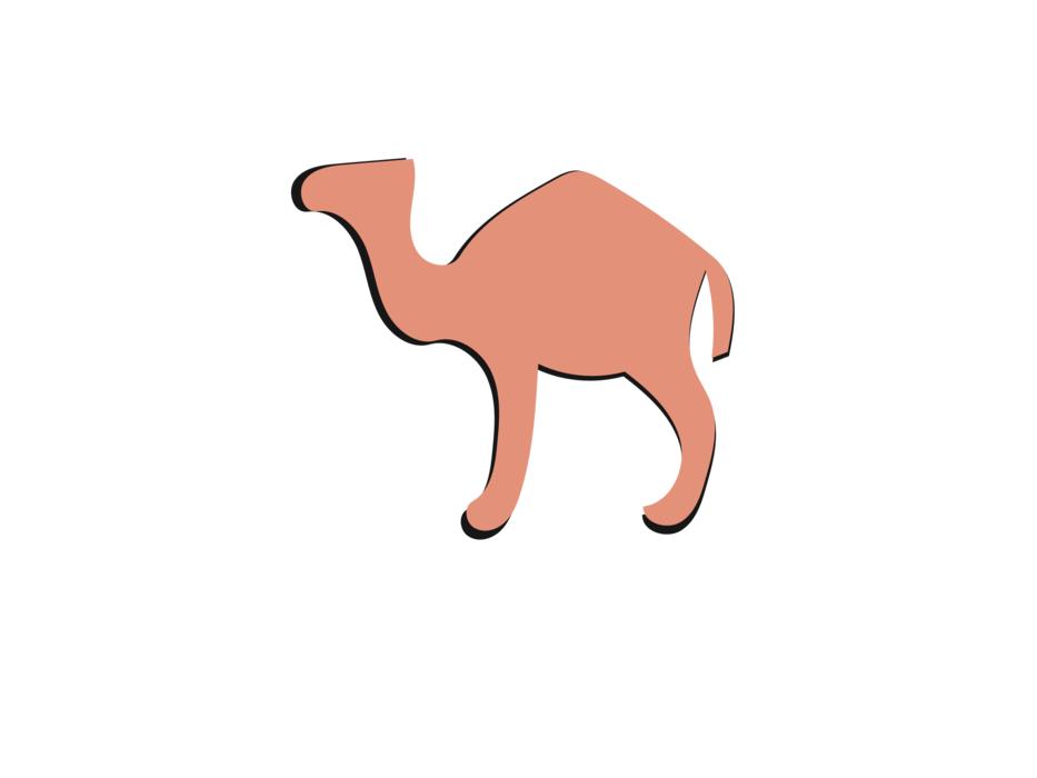 camel icon orange