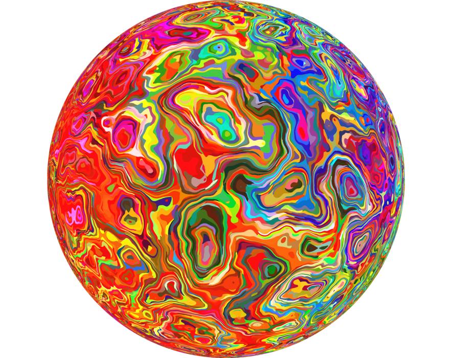 Isolated deco ball colorful free image download