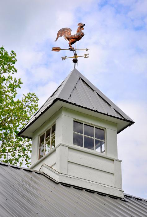 iron sculpture on the roof