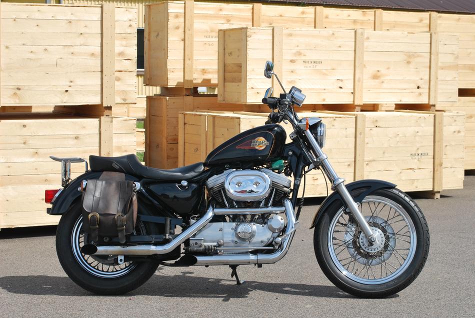 beautiful black motorcycle