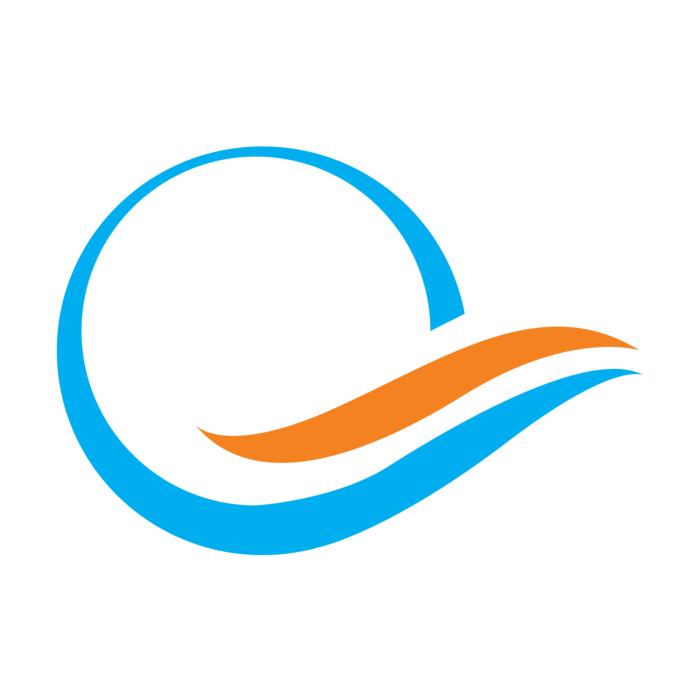 unusual color emblem on a white background