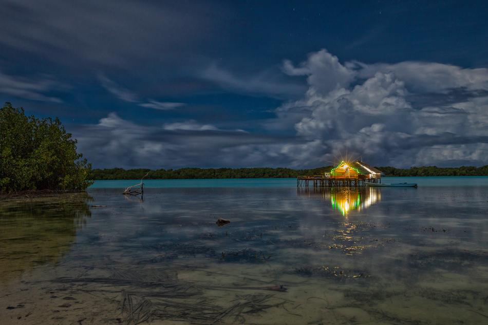 Lagoon Night View The Water Shed