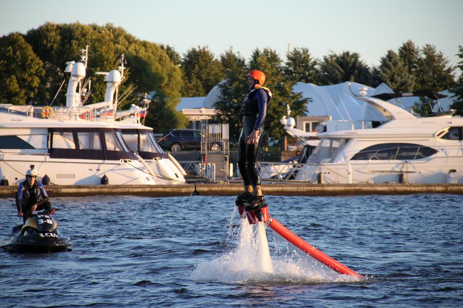 having fun on the water